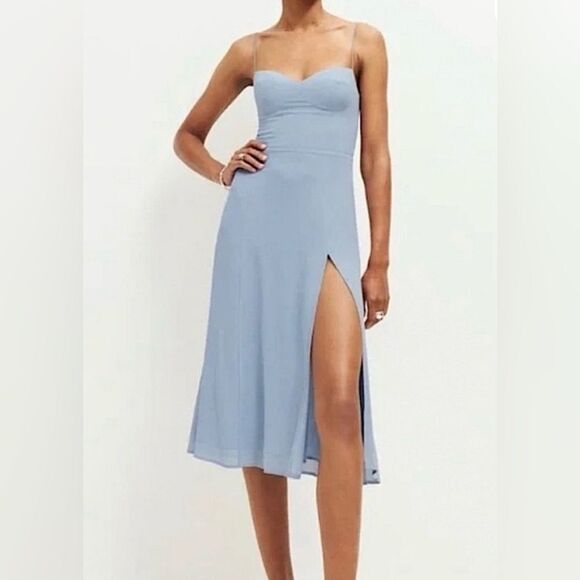 Reformation Dresses & Skirts - Reformation Juliette Dress in Mineral Blue Size 4